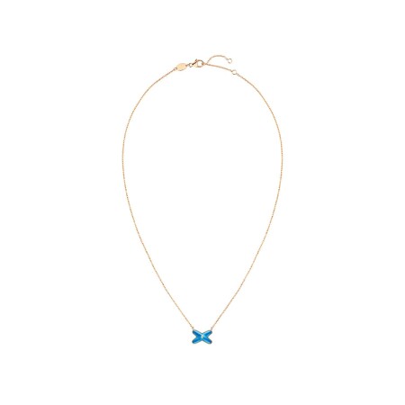 Chaumet Jeux de Liens pendant, rose gold, diamond, blue agate