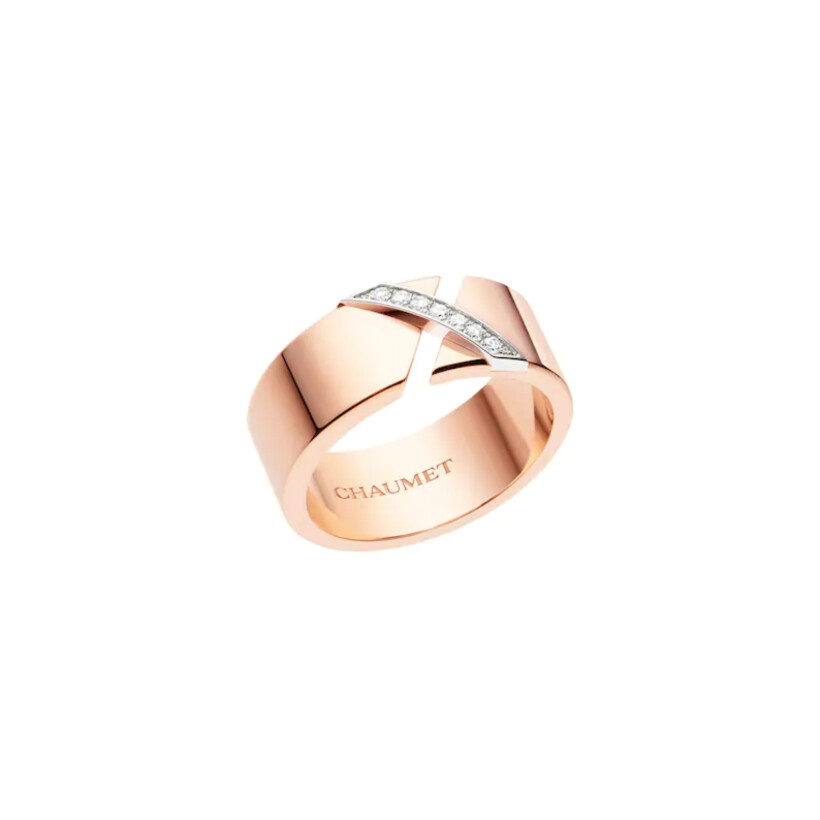 Chaumet Liens Évidence ring in rose gold, white gold and diamonds