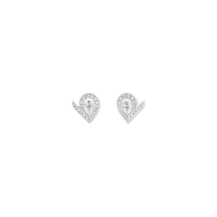 Boucles d'oreilles Chaumet Joséphine Aigrette en or blanc et diamants