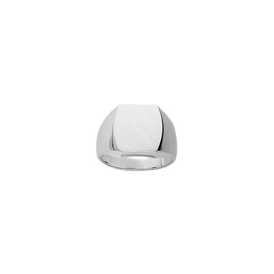 Chevalière tonneau en argent