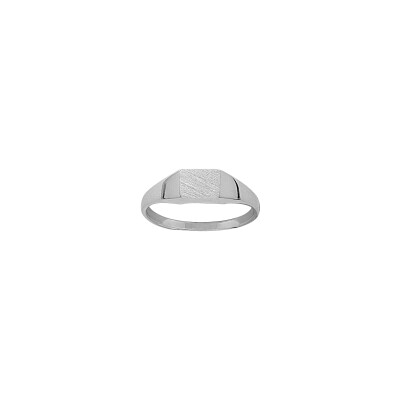 Chevalière carrée en argent, taille 58