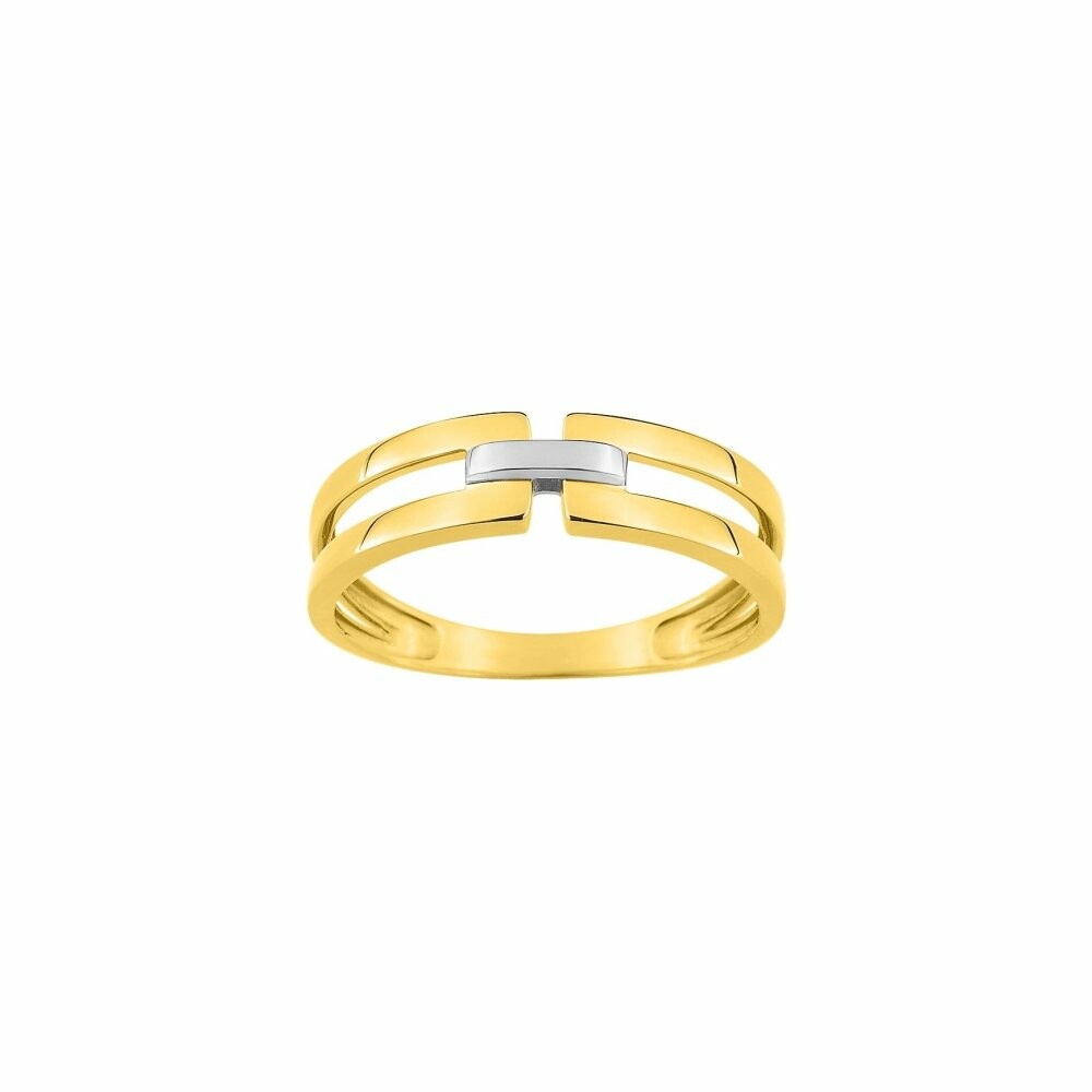 Bague en or jaune, or blanc