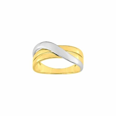 Bague en or jaune et or blanc