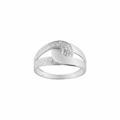 Bague en or blanc et diamants de 0.025ct