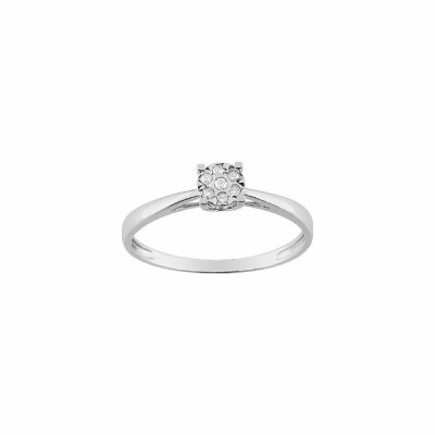 Bague en or blanc et diamants de 0.046ct