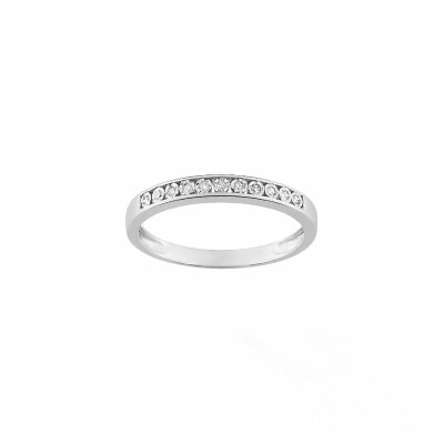 Bague en or blanc et diamants