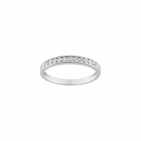 Bague en or blanc et diamants