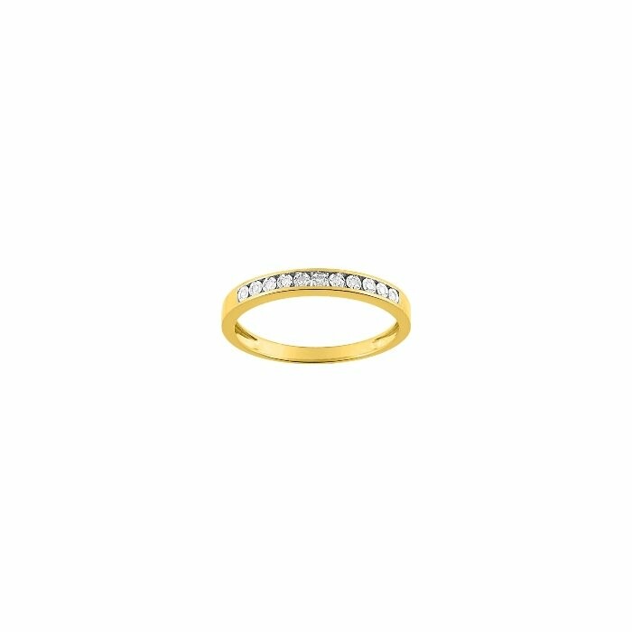 Bague en or blanc, or jaune et diamants