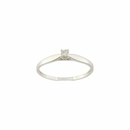 Solitaire en or blanc et diamant de 0.03ct