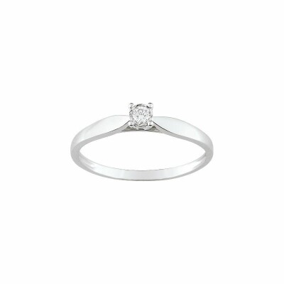 Solitaire en or blanc et diamant de 0.052ct