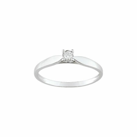 Solitaire en or blanc et diamant de 0.052ct