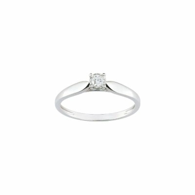 Solitaire en or blanc et diamant de 0.10ct