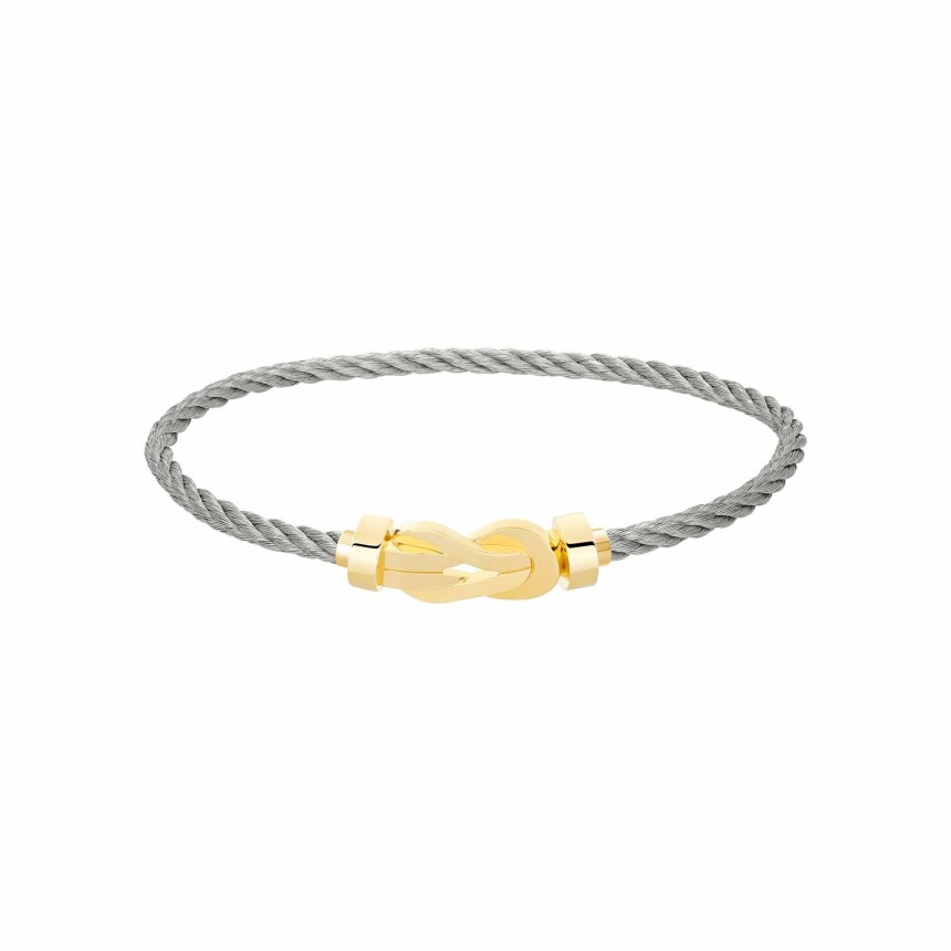 Bracelet FRED Chance Infinie Moyen Modèle en or jaune, câble en acier