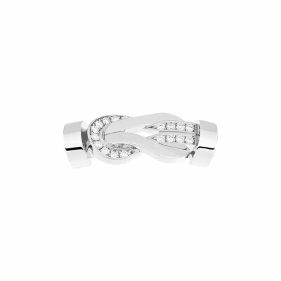 FRED Chance Infinie buckle, medium model, white gold and diamonds