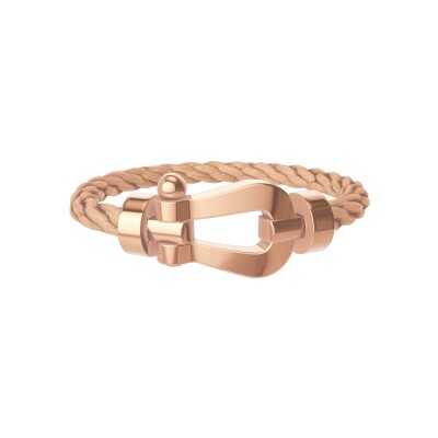 FRED Force 10 bracelet, XL size, rose gold buckle, rose gold cable