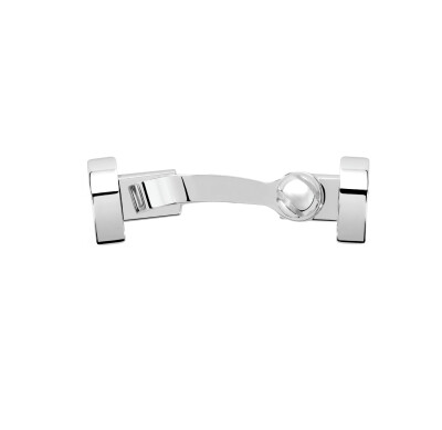 FRED Force 10 manilla bracelet, white gold and one mandarin garnet