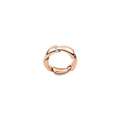 Vhernier Calla Media ring, pink gold and diamonds