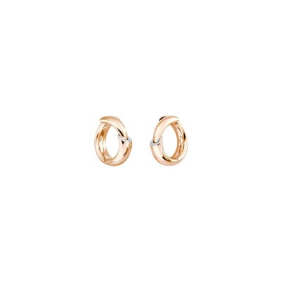 Boucles d'oreilles Vhernier Calla The One en or rose et diamants