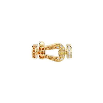 FRED Force 10 manilla bracelet, yellow gold, colored stones