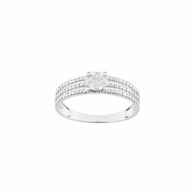 Bague en or blanc et diamants de 0.046ct