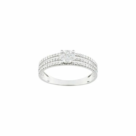 Bague en or blanc et diamants de 0.046ct