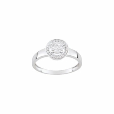 Bague en or blanc et diamants de 0.046ct