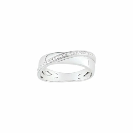 Bague en or blanc et diamants de 0.015ct