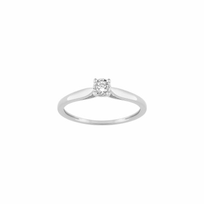 Solitaire en or blanc et diamants de 0.08ct