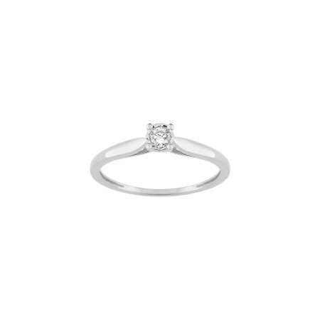 Solitaire en or blanc et diamants de 0.08ct