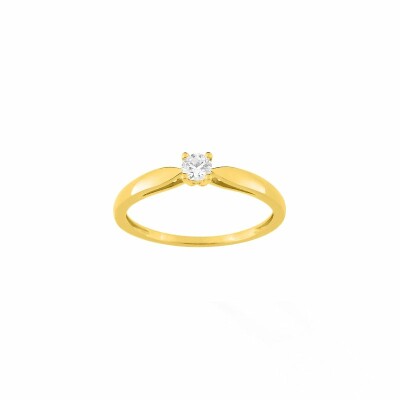 Bague en or jaune et diamant