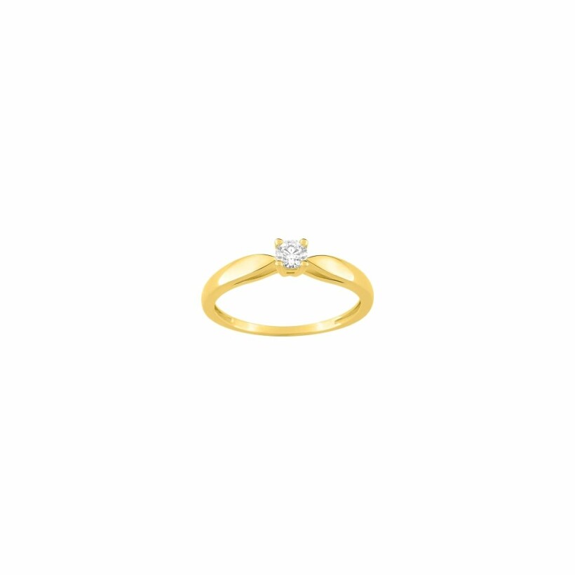 Bague en or jaune et diamants