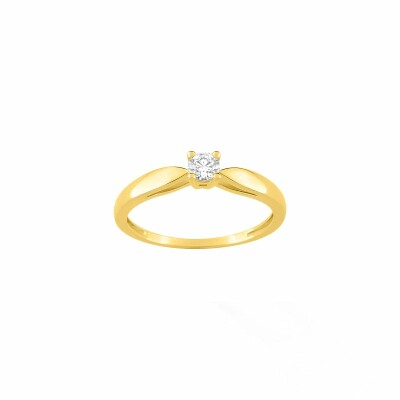 Bague en or jaune et diamant