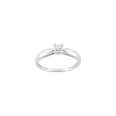 Bague en or blanc et diamant, 0.20ct