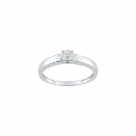 Solitaire en or blanc et diamant de 0.029ct