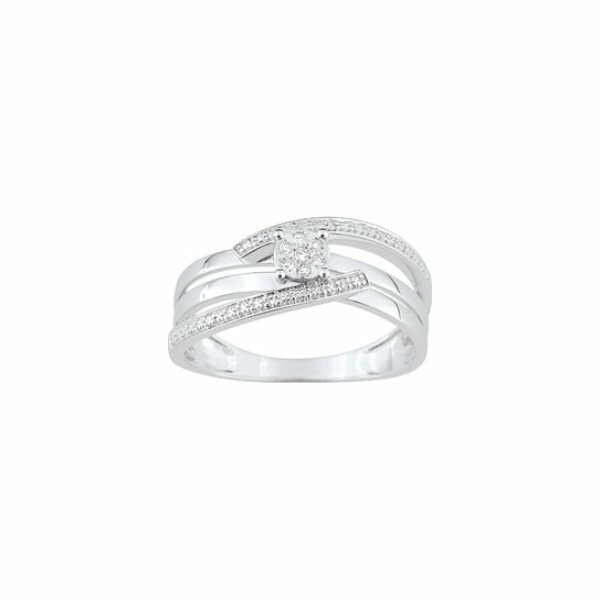 Bague en or blanc et diamants de 0.047ct