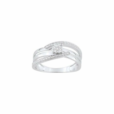 Bague en or blanc et diamants de 0.047ct