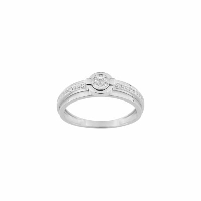 Bague en or blanc et diamants 0.041ct