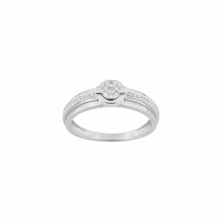 Bague en or blanc et diamants 0.041ct