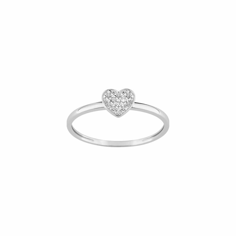 Bague en or blanc et diamants 0.012ct