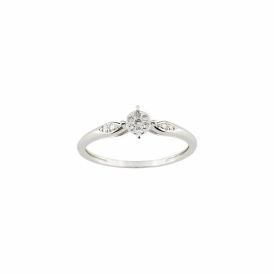 Bague en or blanc et diamants de 0.029ct