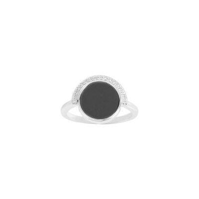 Bague Ceranity en céramique, argent et oxyde de zirconium