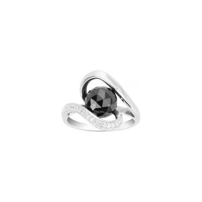 Bague Ceranity en céramique, argent et oxyde de zirconium