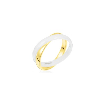 Bague Ceranity en plaqué or et céramique