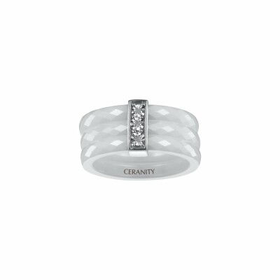 Bague Ceranity en argent, céramique et oxydes de zirconium