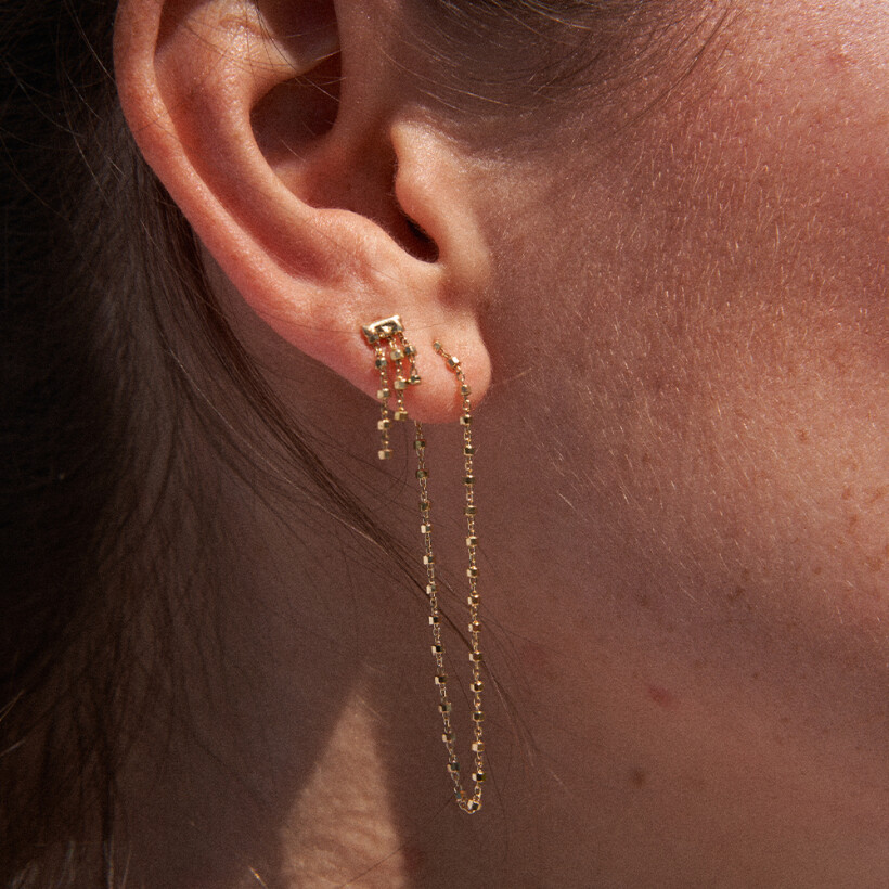 Mono boucle d'oreille Charlet Diamantée en or jaune