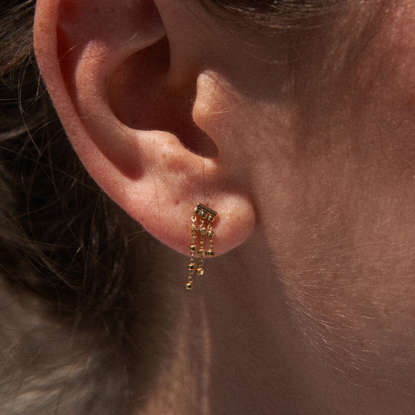 Mono boucle d'oreille Charlet Diamantée en or jaune