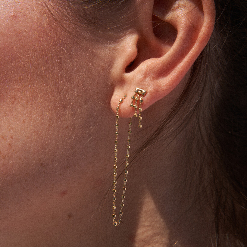 Mono boucle d'oreille Charlet Diamantée en or jaune