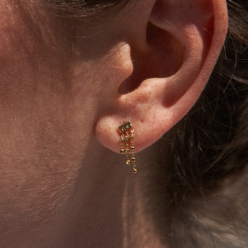 Mono boucle d'oreille Charlet Diamantée en or jaune