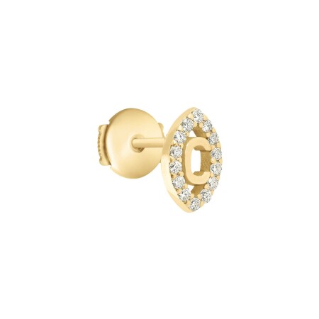 Mono boucle d'oreille Charlet Iris en or jaune et diamants