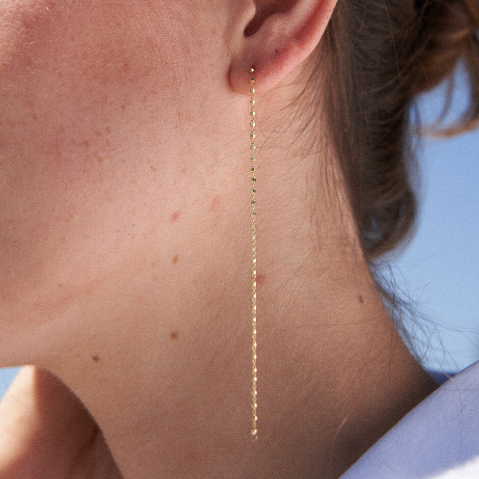 Mono boucle d'oreille Charlet Diamantée en or jaune